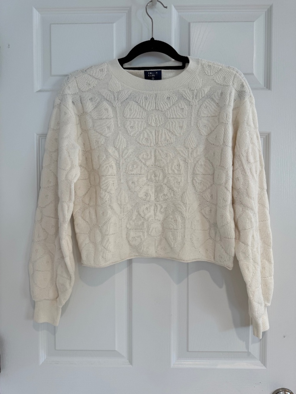 Roller Rabbit x Target Daisy Floral Embossed Terry Crewneck Cream Size XS
